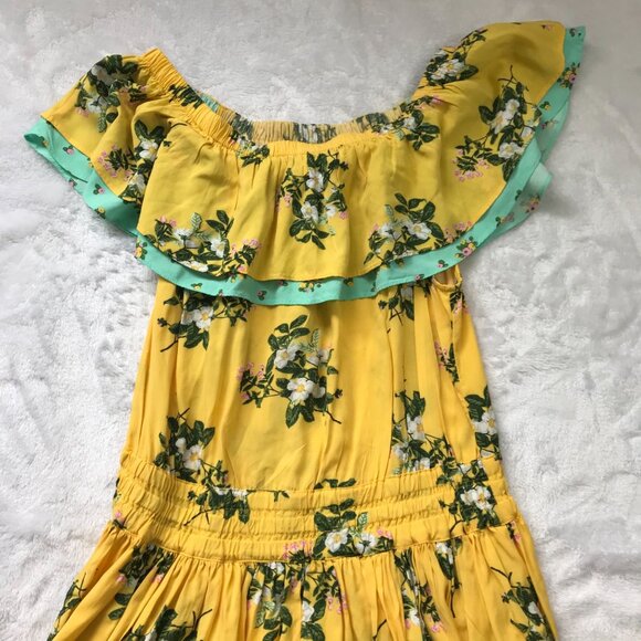 Matilda Jane Hooked On A Feeling Dress Women's M 100% Rayon Floral Off Shoulder - Picture 10 of 11